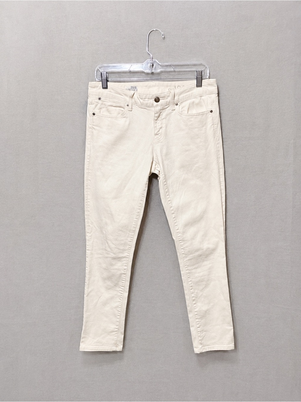 GAP 1969 Always Skinny Cream Off White Denim Jeans Stretch - Size 28 / 6R